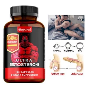 Ultra Testosterone - Tribulus, Ashwagandha,Horny Goat Weed,Maca,Männergesundheit - Picture 1 of 12