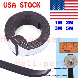 1M/2M/3M/5M Rubber Self Adhesive Magnetic Stripe Flexible Magnet DIY Strip Tape
