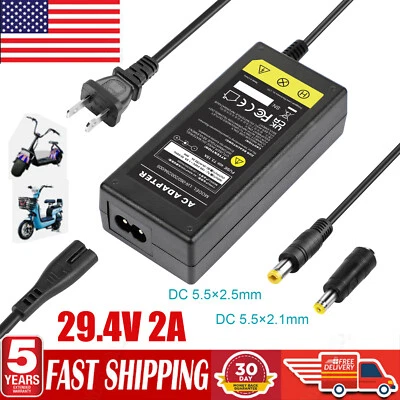 AILINBATTERY 29.4V 2A Adapter Charger For Hoverstar LBW14 25.2V 24V Lithium Li-ion Battery US