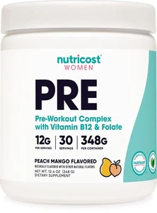 Nutricost Pre-Workout Powder for Women, Peach Mango, 30 Servings - Picture 1 of 5
