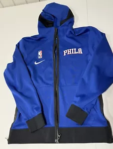 NBA Nike Philadelphia 76ers Seventy Sixers Dri Fit Jacket Warm Up Small Blue - Picture 1 of 6