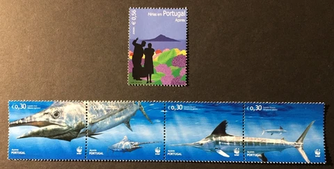 Portugal 2004 - Azores cplt Year stamps Sea Animals, Europa Vacations MNH Cover