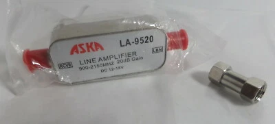ASKA LA-9520 line amplifyer 900-2150mhz 20dB gain  (S20) - Image 1 of 2
