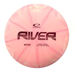 DISC GOLF LATITUDE 64 RETRO RIVER FAIRWAY DRIVER 173g PINK BURST W/ PINK FOIL - Picture 1 of 1