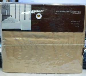 HUDSON PARK COLLECTION FULL FLAT SHEET 500TC 100% PIMA COTTON COLOR CHAMPAGNE - Picture 1 of 3