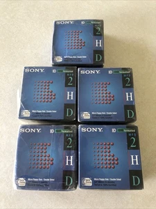 5 Packungen à 10 Sony IBM formatierte MFD 2HD doppelseitige 3,5" Micro Diskette NEU - Bild 1 von 7