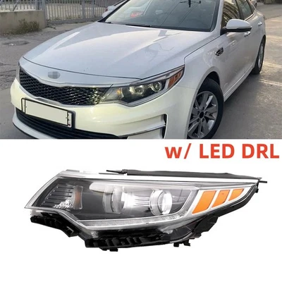 For 2016 2017 2018 Kia Optima Headlight Assembly Driver Left Side w/LED w/Bulb Foto 1 de 4