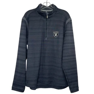 Tommy Bahama Island Zone Raiders gray quarter zip long sleeve men's Large UPF 30 - Picture 1 of 11