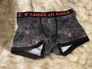 American Eagle Herren Boxershorts Retro Größe Medium grau pink schwarz Splatter neu ohne Etikett - Bild 1 von 3
