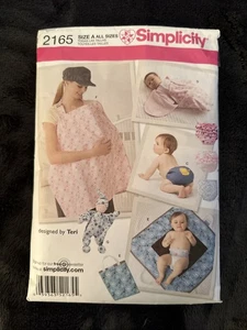 2011 Simplicity 2165 Pattern Diaper Cover Bunting Mat Nursing One Size Uncut 310 - Picture 1 of 6