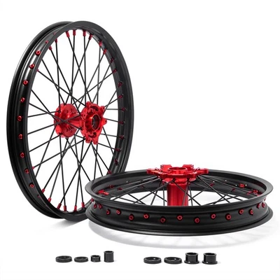 21" 19" MX Wheels Rims Hubs for Honda CRF250R CR450R 02-13 CR125R CR250R CRF450X - Image 1 of 4
