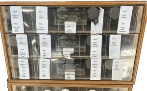 DMC Wooden Thread Floss 3 Drawer Box Embroidery Storage Cabinet Box X4 - Picture 1 of 3