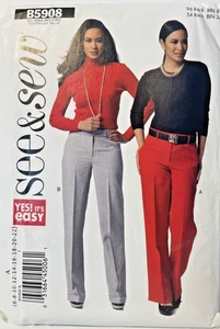 Sewing Pattern # B5908 Ladies Dress Pants With or Without Cuffs Size 6-22 Uncut - Picture 1 of 3