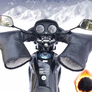 Brand New Black Motorcycle Handle Buckle Gloves Pu Gloves Universal - Picture 1 of 12