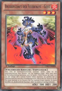 YuGiOh Bruderschaft der Feuerfaust - Geist CBLZ-DE098 Rare Neu 1st - Bild 1 von 2