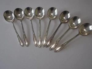 1881 Rogers Triple 7" Soup Spoons Set Of 8 - Picture 1 of 5