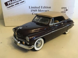 DANBURY MINT LIMITED EDITION 1949 BURGUNDY MERCURY CONVERTIBLE W/TOP 1:24  #467 - Picture 1 of 10