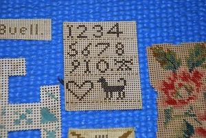 Miniatur Kreuzstich Viktorianische Karten 1880er Puppenhaus Größe: auch ein kleines Sampler - Bild 1 von 10
