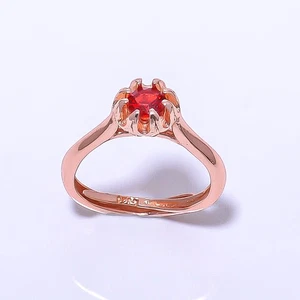 Smaragd Quarz (simuliert) Antik Design Rosévergoldet Ring Adjst RC7375-1_2 - Bild 1 von 6