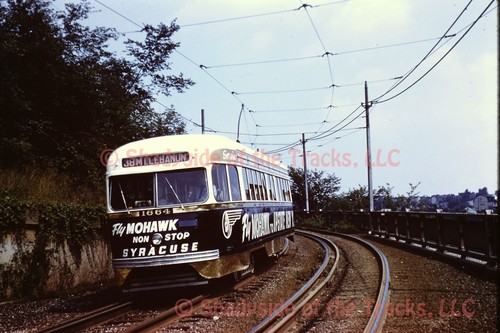 Pittsburgh Railways PRCo PCC Streetcar #1664 Orig Slide South Hills ...