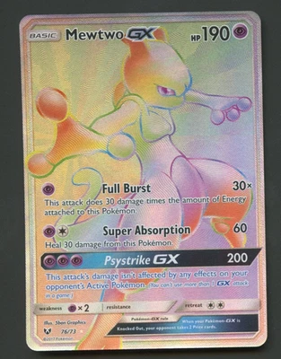 Mewtwo GX 76/73 Shining Legends NM Secret Rare Pokemon Card - Image 1 of 2