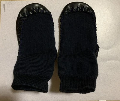 "Mocasines de bebé Hanna Andersson negros talla 5-7 suela es lavable de 5 3/4""" Foto 1 de 4