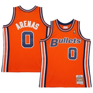 Hombres Mitchell & Ness Gilbert Arenas Naranja Washington Bullets 2004/05 Madera Dura - Imagen 1 de 3