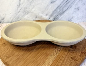 Pampered Chef Microwavable Double Egg Cooker #5124 Stoneware - Picture 1 of 9
