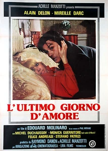 manifesto 2F film L'ULTIMO GIORNO D'AMORE - L'HOMME PRESSE' Alain Delon M.Darc - Picture 1 of 1