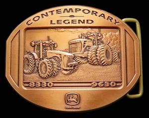 John Deere 8330 9630 Tractor Contemporary Legend Belt Buckle - Picture 1 of 5