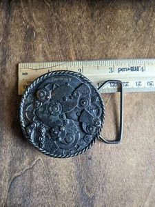 Vintage Wyoming Studio Art Works Gürtelschnalle Uhr Motiv Steampunk  - Bild 1 von 3