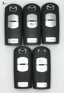 Lot x7 OEM Mazda Keyless Entry Smartkey Remote Keys Used TESTED WAZSKE13D02 - Picture 1 of 2