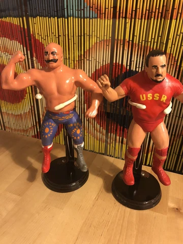 WWF LJN hasbro wrestling superstars tag team nikolai volkoff & iron sheik . MINT Cover