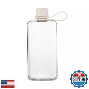 IDIDG Flache Wasserflasche Reiseflasche Tragbar 13,5 oz BPA Frei Tritan Quadratisch - Bild 1 von 5