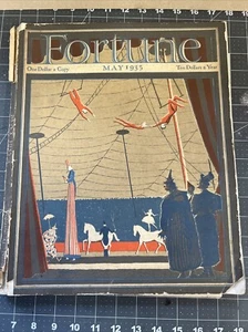 Fortune Magazine May 1935 Circus Trapeze Cover Vintage Depression Era Ads - Imagen 1 de 13