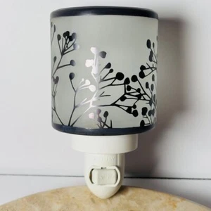 Scentsy Morning Sunrise Mini Stövchen Zinnüberfang Milchglas Floral - Bild 1 von 11