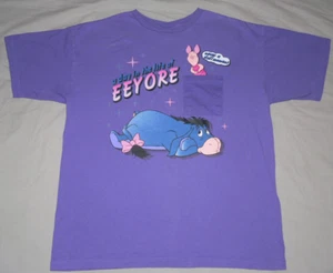 VTG 90s Y2K DISNEY T SHIRT XL WINNIE THE POOH JERRY LEIGH EEYORE PIGLET PURPLE - Picture 1 of 4