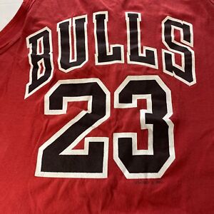 Vintage 90's Chicago Bulls SpellOut Logo Tank Top Shirt Logo 7 Men's XL Jordan
