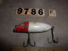 T9786 F SOUTH BEND BABE ORENO WOODEN FISHING LURE GLASS EYES