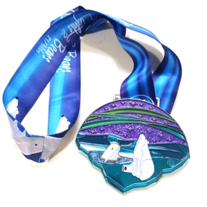Yes.Fit Beluga Lights Bears Fitness Medal Medallion Pendant w/ Ribbon 21.7 miles - Picture 1 of 4