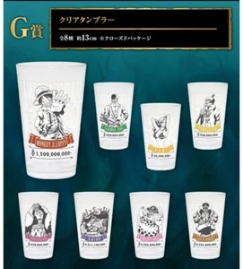 One Piece Best OF Omnibus Prize G Clear tumbler Set of 8 BANDAI Ichiban kuji - Picture 1 of 2
