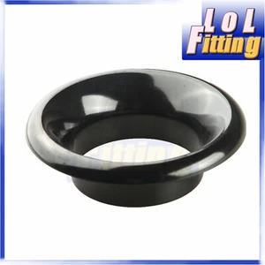 Aluminum 5" Short Ram Cold Air Intake Turbo Horn Velocity Stack Adapter Black - Picture 1 of 3
