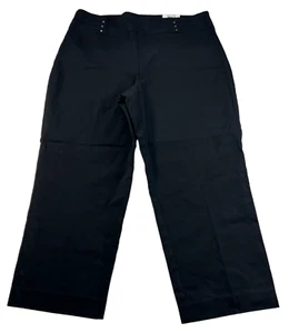 JM Collection Capri Pants Womens size Medium Black Tummy Control Pull on New - Picture 1 of 9