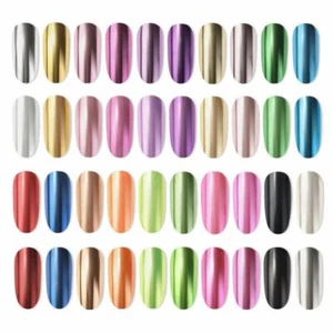 Holographic Nail Rainbow Glitter Unicorn Chrome Powder Mirror Effect Ultra Dust - Picture 1 of 29
