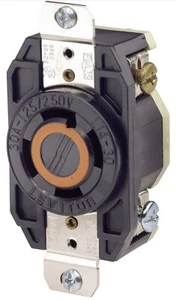 (C) Leviton 2710 30 Ampere, 125/250 Volt Attacco a Incasso Presa di Bloccaggio Messa a Terra⚡️ - Foto 1 di 1