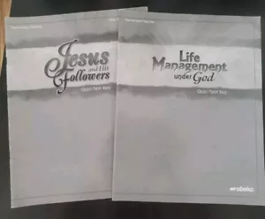 ABeka Bible 11th Grade Jesus And His Followers & Life Management Current Keys - Picture 1 of 1