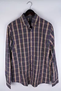 Peak Performance GORDON CH Men Casual Shirt Purple Check Cotton size M - Picture 1 of 6