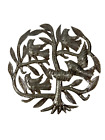 Handcrafted Metal Folk Art Tree of Life with Birds, Garden