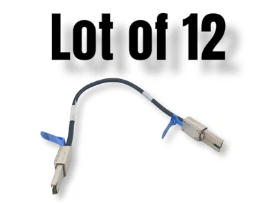 (12) HP 407344-001 408765-001 0.5 meters External Mini-SAS To Mini-SAS Cables - Image 1 of 4
