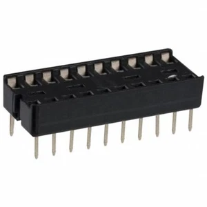 10 x Amphenol FCI 2.54mm Straight 20 Way Open Frame IC Dip Socket 1A - Picture 1 of 2